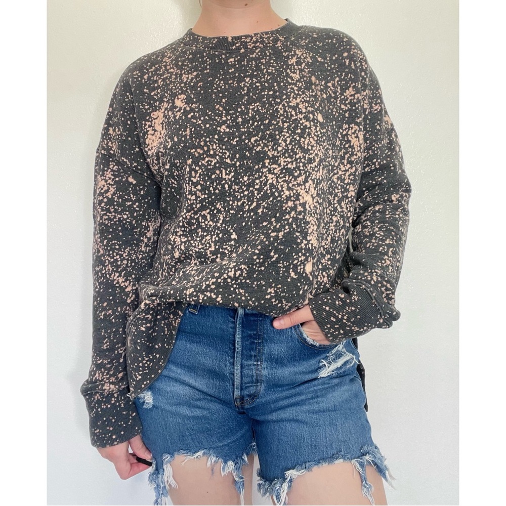 🌻5/$15🌻 Time & Tru | Bleach Dyed Pullover Sweater - Picture 2 of 7
